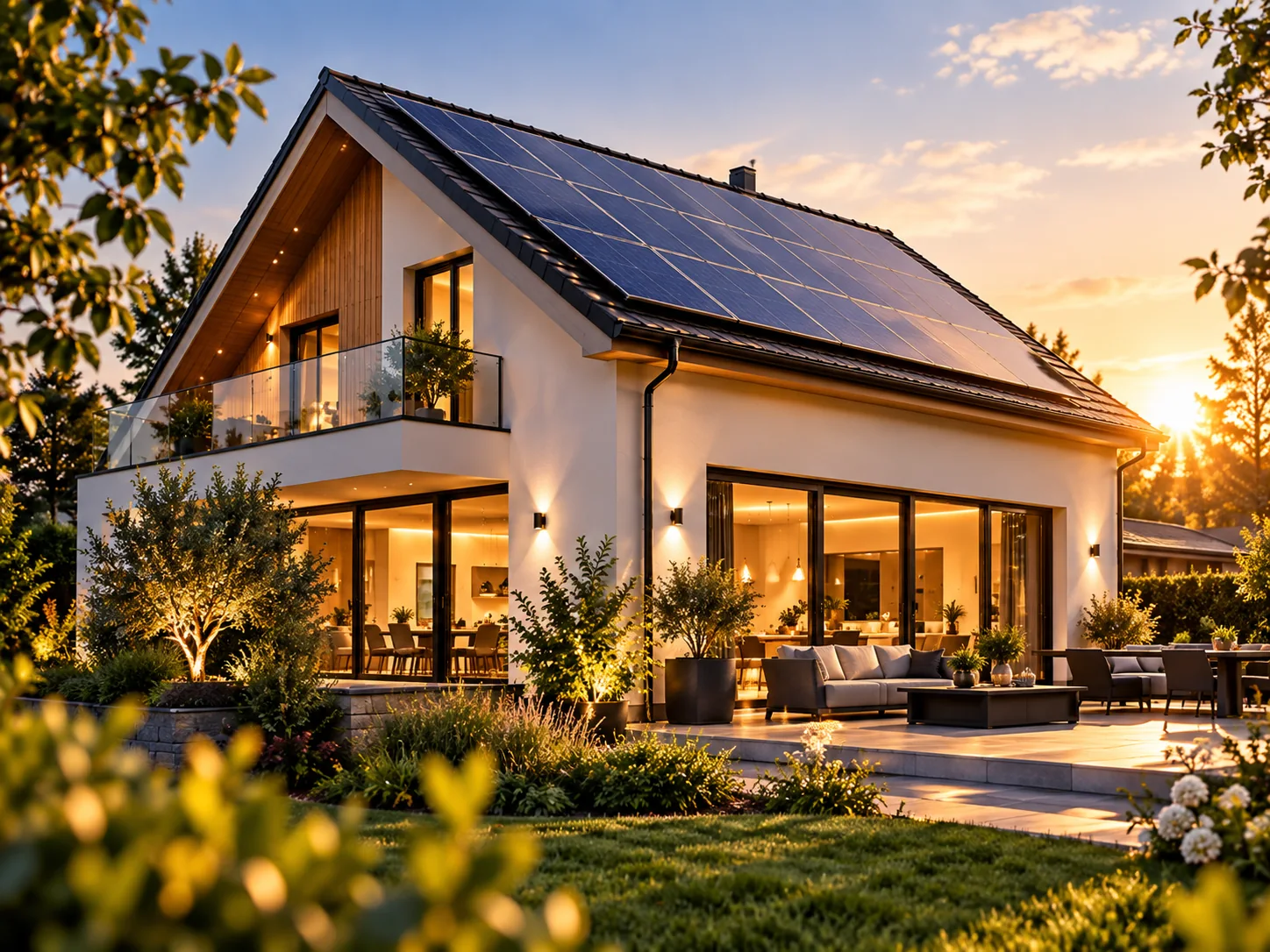 Photovoltaikanlage auf einem Wohnhaus
